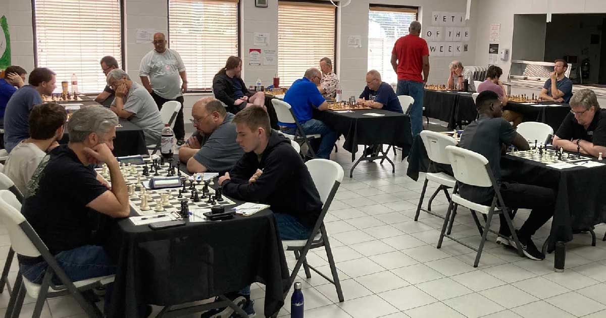 A room full of Chess Players at Adult Quads