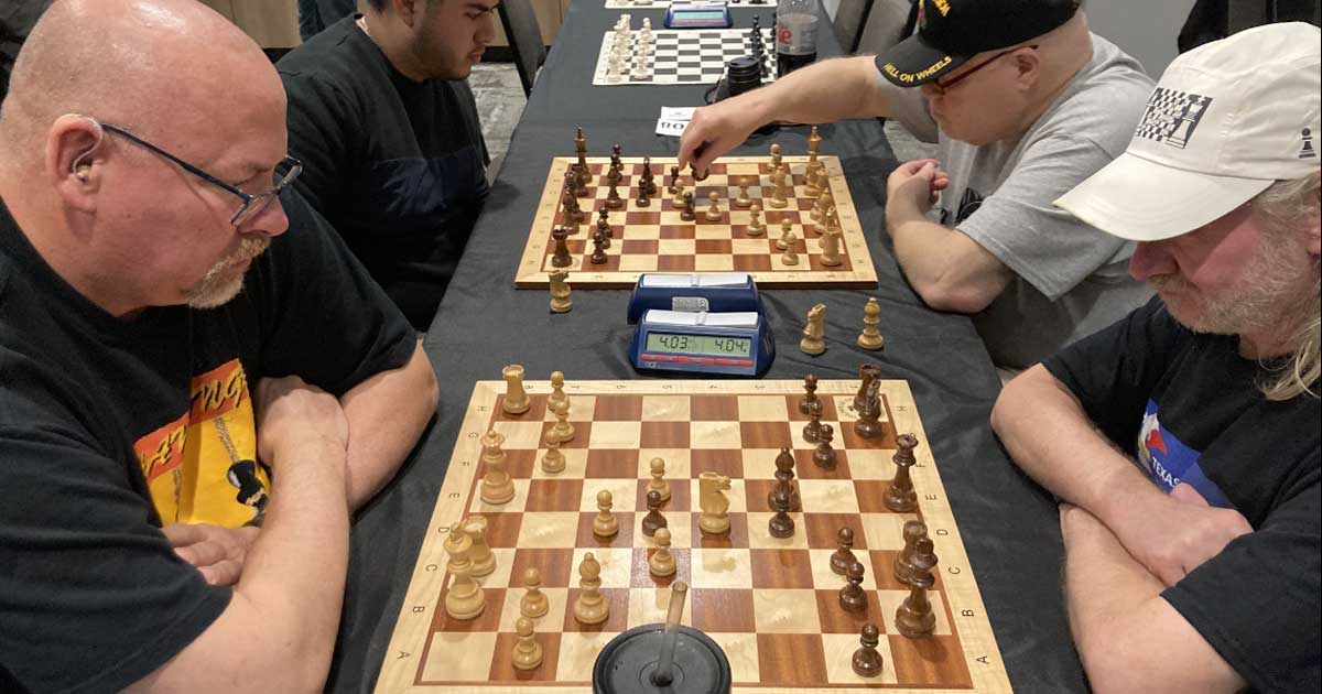 Four Chess Players at Adult Quads