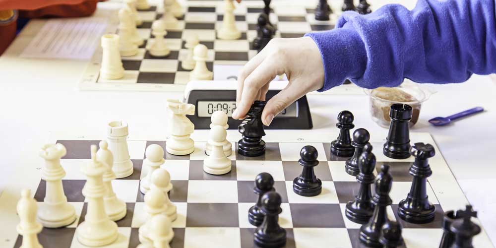 chess boards at a chess tournament