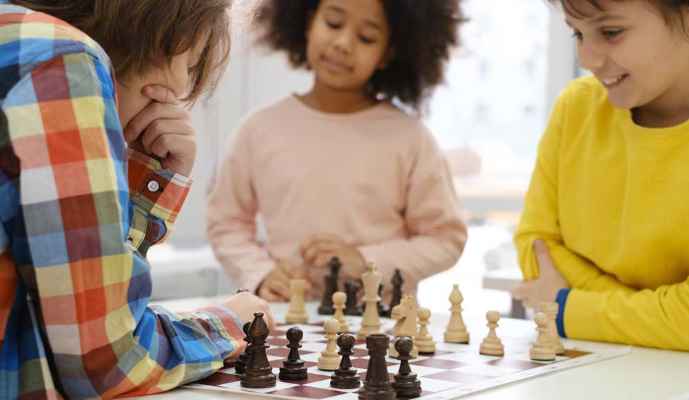 chess boards at a chess tournament